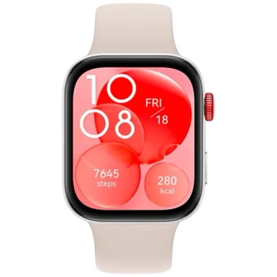 Image de Huawei Watch Fit 3 Argent (Bracelet Silicone Beige)