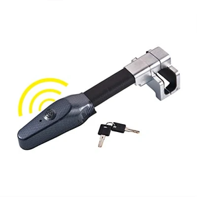 Image de Blueshyhall Antivols Auto avec Alarme Jusqu&#039;à 130 db, Barre Antivol Voiture Volant, Canne Voiture, Volant pour SUV, Camping Car