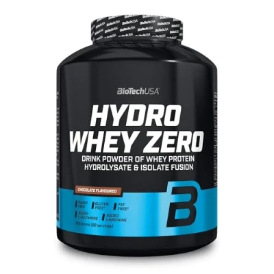 Image de BioTechUSA Hydro Whey Zero sans gluten, sucre, graisse 80% de protéines Absorption rapide Complexe lactosérum, 1.816 kg, Chocolat