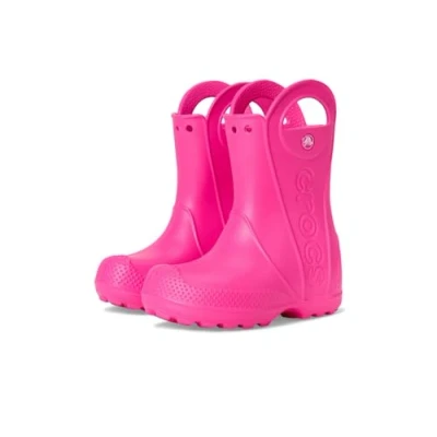 Image de Crocs Mixte Enfant Handle It Rain Boot T Bottine, Pink Crush, 19/20 EU