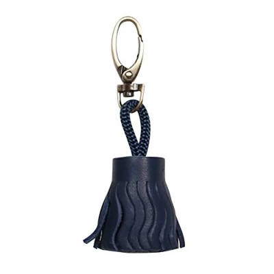 Image de Clairefontaine 410094C Porte Clés Lawrence 4x2,5 cm en Véritable Cuir d&#039;Agneau, Bleu