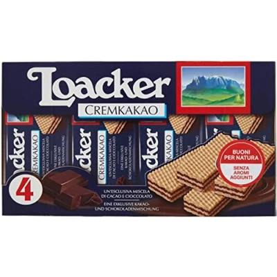 Image de Loacker Classic lot de 3 cubes chocolat Crème/cacao, biscuits, gaufres, 4 x 45 g