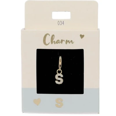 Image de Depesche 11785 034 Charms Express Yourself Pendentif pour Colliers et Bracelets, Lettre S,doré, comme Petit Cadeau, Multicolored
