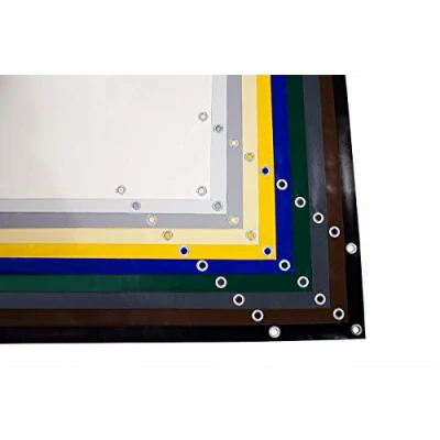 Image de Bâche de protection en PVC 700 g/m² avec œillets mate indéchirable Résistant aux déchirures Blanc 3 m x 2