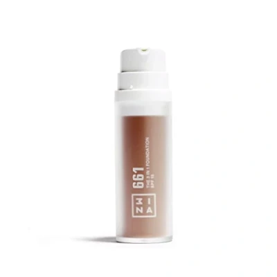 Image de 3INA MAKEUP The 3 in 1 Foundation 661 Fond de Teint Doré avec Sous Teinte Neutre Primer Anti Cernes et SPF 15 Vitamine C Vegan Cruelty Free