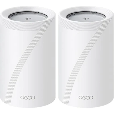 Image de TP Link WiFi 7 Deco BE65 Pro Router Mesh WiFi,BE 9300Mbps Tri Band, canaux 320 MHz, 2 Ports 5 Gbps, Port 2,5 Alexa, HomeShield, MLO, Fonctionne avec n&#039;importe Quel FAI et Modem, 4 antennes