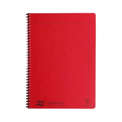 Image de Clairefontaine 4868Z Un Cahier à Spirale Notemakers Europa Rouge A4 21x29,7 cm 120 Pages Détachables Lignées Papier Blanc 90 g Couverture Carte Lustrée