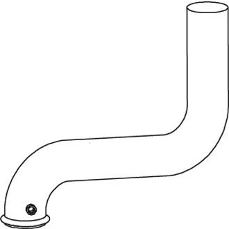 Image de DINEX 68519 Tuyau d&#039;échappement 588 centre 127 avec tube de sortie vers le haut Euro 5