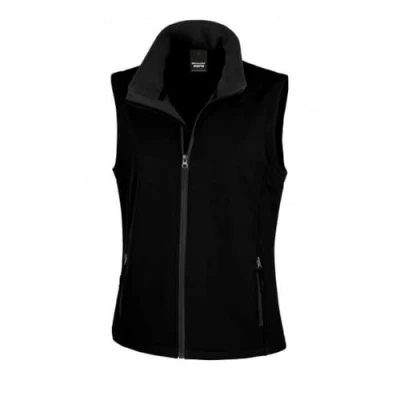 Image de Résultat pour Femme R232 F Printable Softshell Gilet sans Manches, Femme, R232F, Noir/Noir, 2X Large/Size 18