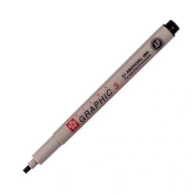 Image de Pigma Graphic Style graphique et de calligraphie 3.0 mm Breitspitze noir