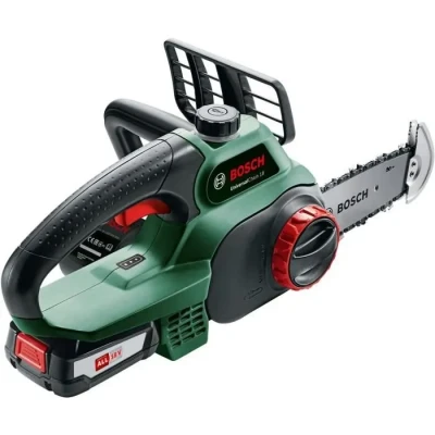 Image de Bosch Home and Garden Tronçonneuse sans Fil Universal Chain 18 (Livrée avec 1 Batterie 18v 2,5ah, Huile 80 Ml, Système 18v, Longueur de Guide: 20cm) Vert