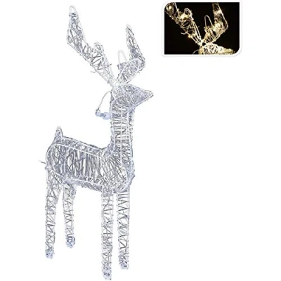 Image de Renne 80cm 80 LED éclairage extérieur blanc chaud pour Noël