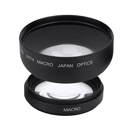Image de Objectif Grand Angle, Angle 52mm 0.45X, de Conversion Universelle Macro Haute Transmittance pour Canon Nikon appareils Photo Sony