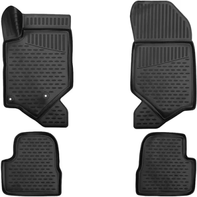 Image de Lot de tapis sol en caoutchouc design 3D Pour Citroën C4 à partir 2020 Avec bord extra haut 5 cm