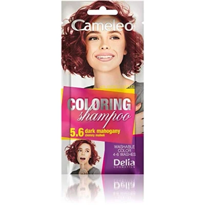 Image de Cameleo Shampooing teinté Acajou foncé Rafraîchissement rapide et facile des couleurs « couleur en » Sans ammoniaque ni oxydant Shampoing sachet 40 ml