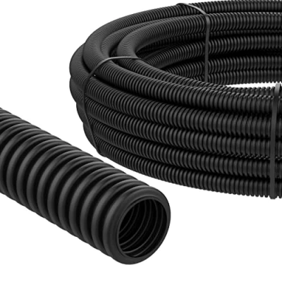 Image de AUPROTEC Gaine Annelée 2 5 10 25 ou 50 m Buse Non Fendue de Protection des Câbles Choix: (Ø int. 22 mm, 2m mètre)