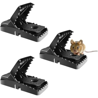 Image de ALLBASA Piege XXL a Souris, piège à Rats Professionnel,reutilisable Souris,Tapette Plastique Clips de rongeurs Lot (12) PCS