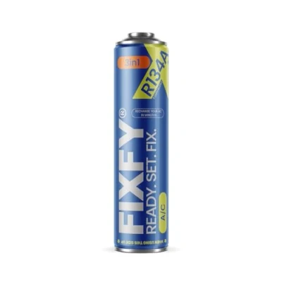 Image de FIXFY 3 en 1 Remplacement du gaz R134a avec huile et produit d&#039;étanchéité Kit climatisation 500 ml, pour le remplissage automatique système de des voitures 1995 à 2016