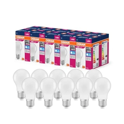 Image de OSRAM Valeur d&#039;étoile LED Classic A40 LAMPE pour la prise E27, Forme de Poire, FR, 470 Lumens, Daylight White (6500K), remplacement des ampoules 40W conventionnelles, non dimmables, 10 pack