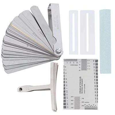 Image de Ensemble d&#039;outils de guitare Luthier, y compris Sander Radius Gauge String Action Ruler Fingerboard Guards Guitar Repair and Maintenance Tools