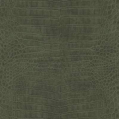 Image de Rasch WTD 751352 Papier peint non tissé avec aspect cuir crocodile Vert de la collection African Queen III