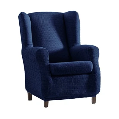 Image de Eysa Aquiles Élastique repose téte Housse de Fauteuil, Polyester Coton, Bleu, 37x29x5 cm