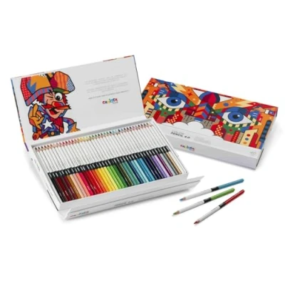 Image de Carioca Plus I Crayons de couleur 4.0 en bois avec Mina épaisse et douce à haute pigmentation Boîte rigide Ø mm Les 40 pièces