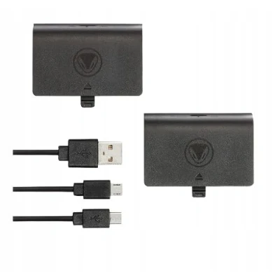 Image de Kit de batterie 2 Batteries rechargeables pour Xbox One compatible avec Station Charge Twin X comme remplacement noir