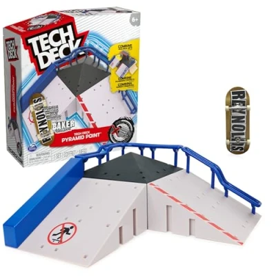 Image de Tech Deck, Pyramid Point, X Connect Park Creator, Ensemble de Rampe Personnalisable et à Construire avec Touche Exclusive, Jouet pour Enfants garçons Filles partir 6 Ans