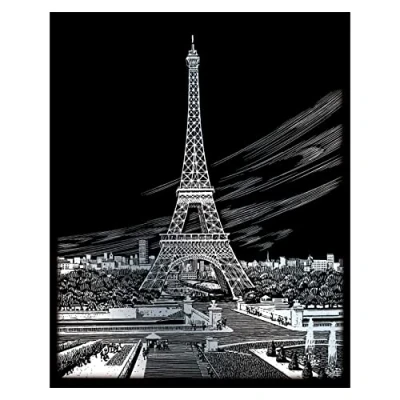 Image de Pracht Creatives Hobby Royal &amp; Langnickel Image Tour Eiffel en Argent, avec Crayon à gratter et modèle, Convient aux Enfants Adultes, 4674 20391, Multicolore, Petit