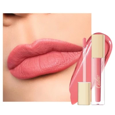 Image de OULAC Rouge à Lèvres Liquide Matte Encre Longue Tenue Fini Crémeux &amp; Ultra Pigmenté Résistant l&#039;Eau et aux Baisers Infusé la Vitamine E Vegan Sans Cruauté 4,5ml,M30