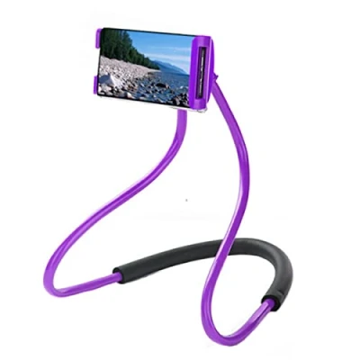 Image de Gooseneck Support Réglable, Universel Telephone Portable Cou Paresseux 360 Porte Bureau avec Flexible Bras Long Multifonction Smartphone (Mauve)