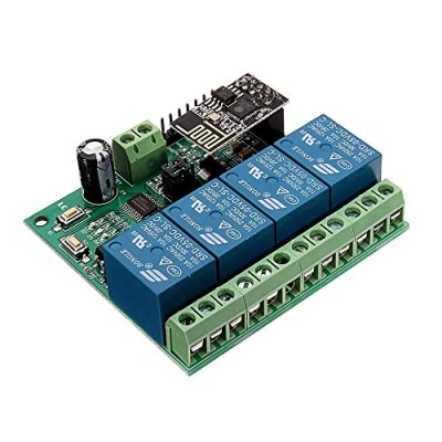 Image de DollaTek 5V ESP8266 Quatre canaux Wifi Relais IOT Smart Home Cellphone APP Télécommande