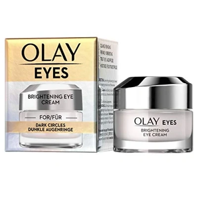 Image de Olay Crème contour des yeux éclaircissante pour les cernes 15 ml, avec vitamine B3 et caféine, convient à tous types de peau