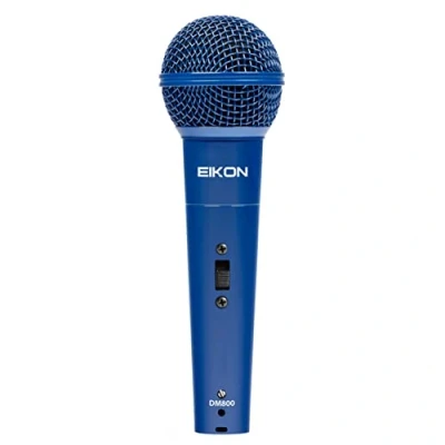 Image de Proel EIKON DM800BL Microphone domotique pour Voce, Chien et Karaoké, Bleu + Câble Cannon XLR 3P Mâle vers 3F femelle 4,5 m Noir