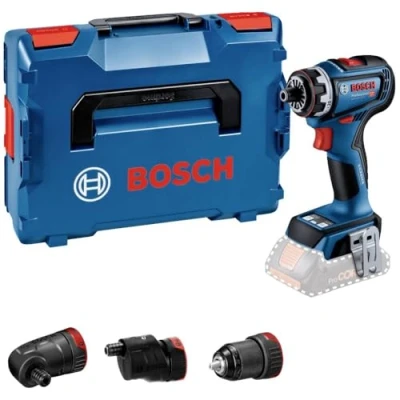 Image de Bosch Professional Perceuse/visseuse sans fil GSR 18V 90 FC Système FlexiClick, couple dur de 64 Nm, moteur balais, 2 vitesses, avec 1 GFA 18 M, E, W, en L BOXX)