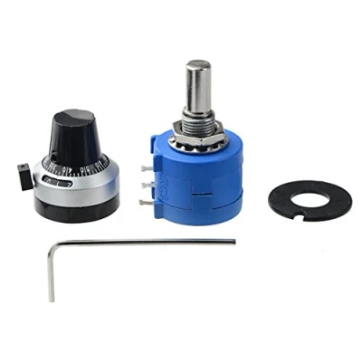 Image de WMYCONGCONG 3590S 2 502L Potentiomètre multitour de précision réglable 5K Ohm avec Bouton Rotatif à Cadran comptage 10 Tours