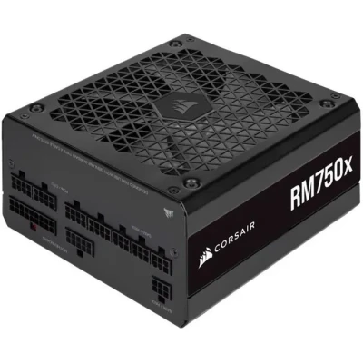 Image de Corsair RM750x 80 PLUS Gold 750 Watts Bloc d’alimentation ATX Entièrement Modulaire (Ventilateur à Lévitation Magnétique de 135 mm, Grande Compatibilité, Condensateurs 105 C Japonais) EU Noir