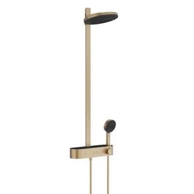 Image de Hansgrohe Pulsify S Set de douche avec thermostat, diamètre 26 cm, 3 jet, bronze brossé 24240140