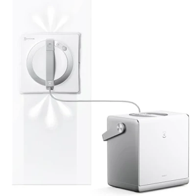 Image de ECOVACS WINBOT W2 Pro Omni Robot Nettoyeur de vitres avec Station Multifonction, se Recharge Pendant Le Fonctionnement, buse à Triple Embout, système Protection 12 Niveaux