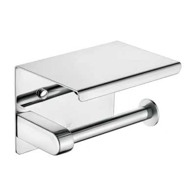 Image de Ibergrif MK34050 Porte Papier Toilette, Support Toilette Mural, 304 Acier Inoxydable Rouleau Installation avec Vis ou 3M Auto adhésif, Argent