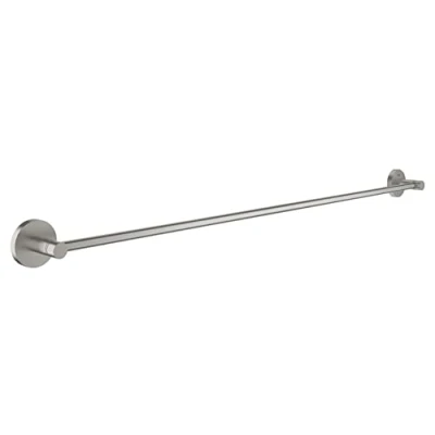 Image de Grohe Start Barre Porte Serviettes Pour Salle De Bain, 854 Mm, Fixations Cachées, Métal, A Coller Avec Quickglue Ou À Visser, Chromé, 41187000