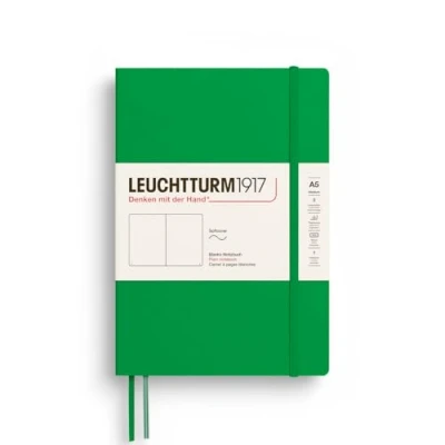 Image de LEUCHTTURM1917 372207 Carnet de notes Medium (A5) 14,5 x 21 cm, Couverture souple, 123 pages numérotees, Spring Leaf, blanc