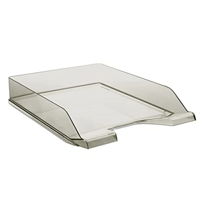 Image de DONAU 7470001PL 02 Lot de 6 corbeilles à courrier Standard Gris Transparent Format A4
