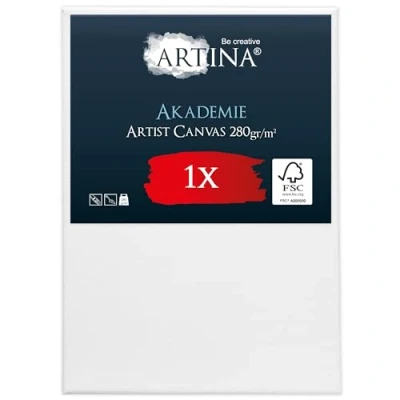 Image de Artina Canvas Toile Peinture 50x70 cm Tableau Châssis Entoilés en Bois FSC© a Peindre Blanche 100% Coton 280g/m² Toiles à Stable Akademie