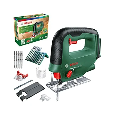 Image de Bosch Scie sauteuse sans fil UniversalSaw 18V 100 (livré dans un carton batterie avec lot de 15 lames, système 18V) Exclusivité Amazon