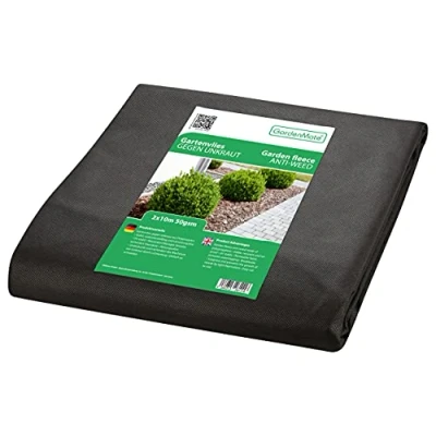 Image de GardenMate Toile Anti Mauvaises Herbes 2x10m en Non tissé 50g/m² antidéchirure, UV et perméable à l&#039;eau 2x10 = 20m²