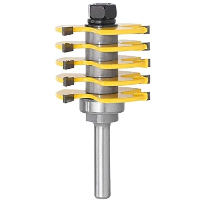 Image de Gasea 8mm Queue Professionnel Routeur de Joint Doigt Bit 5 Lames Réglables 3 Flute Pour Coupe Bois Avec 46mm Diameter Outils Travail du