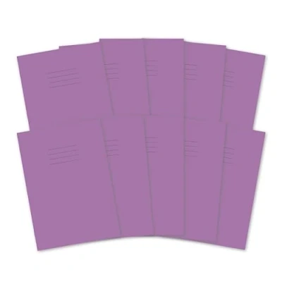 Image de Hamelin Cahier d&#039;exercice ligné et marge A4 8 mm 48 pages violet (Lot de 10)