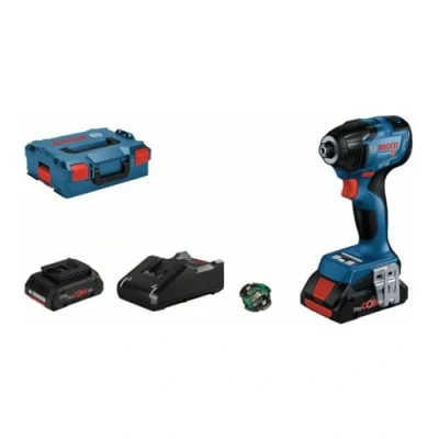 Image de Bosch Professional 18V System visseuse à chocs sans fil GDR 210 C (couple de serrage : Nm, couple décollement 370 1 module Bluetooth, 2 x ProCORE18V 4.0Ah, chargeur rapide, L BOXX 136)